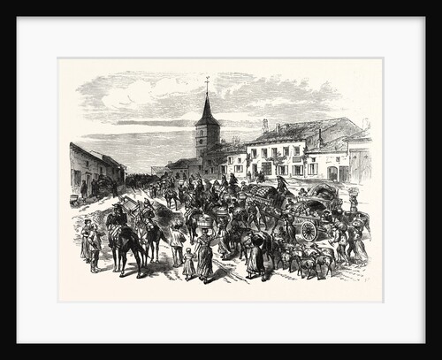Withdrawal of the Second Corps of the Army of the Rhine by Ars-Laquenexy, on the Road to Metz by Anonymous