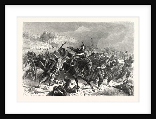 French Mitrailleusenbatterien Fled from the Saxon Infantry Regiment Friedrich August at Sedan, France by Anonymous