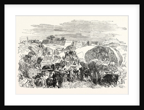 Residents of the Zollinie Flee, to Government Orders, Their Belongings Tol Paris. The Thor Maillot, France by Anonymous