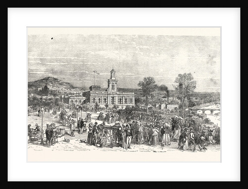 The New Paris Observatory. View of the Trocadero Square During the Battle at La Malmaison, France by Anonymous