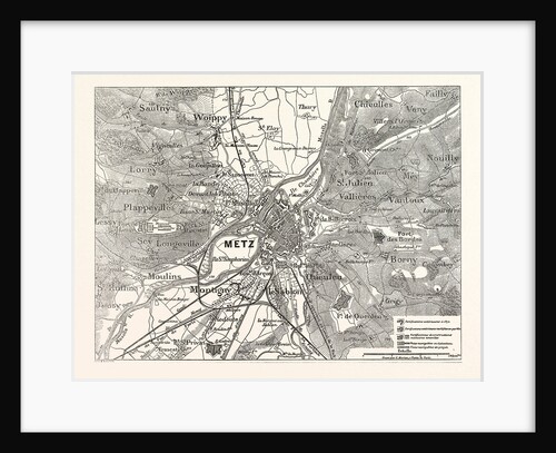 Plan of the Fortress of Metz and Environment, France by Anonymous