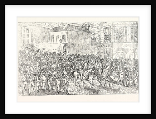 The Mobile Guard from Isle De France Marches in Paris, to the Cheers of the People, France by Anonymous