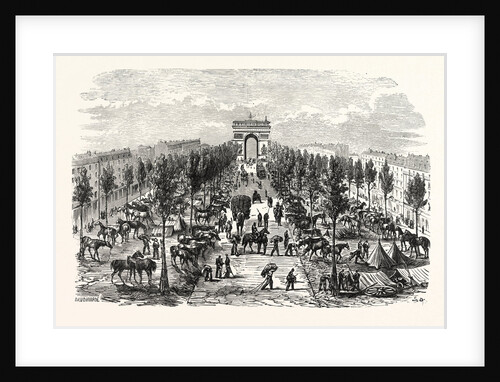 Artillery and Cavalry Camp on the Avenue of the Great Army, France by Anonymous