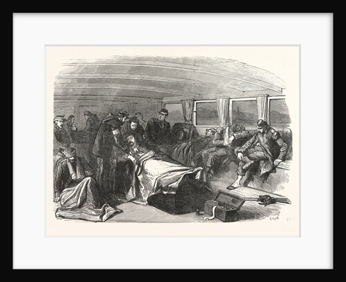 Transport Wounded at Champigny on a Steamship to Paris, France by Anonymous