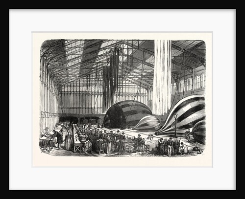 The Manufacture of Godard's Balloon in the Railway Station of Orleans, France by Anonymous
