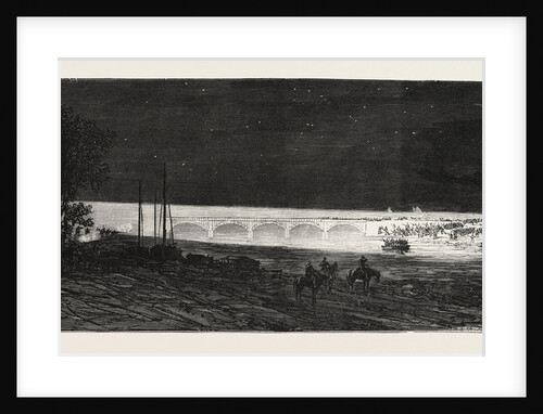 French Headlights Illuminating by Electric Lights the Vorterrain by Anonymous