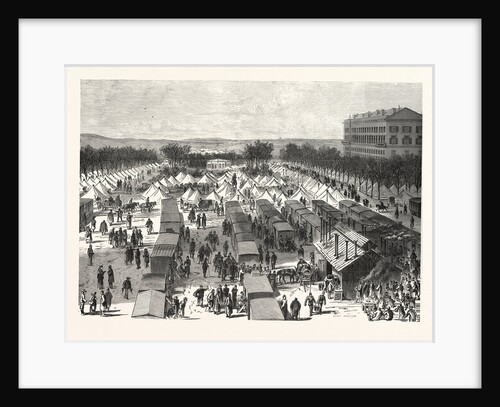 Tents and Wagons-Hospital on the Esplanade in Metz after the Surrender, France by Anonymous