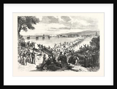 French Soldiers Break Down the Ship's Bridge Over the Rhine at Kehl by Anonymous
