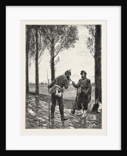 Friendly Encounter Between Two Hostile Outposts by Anonymous