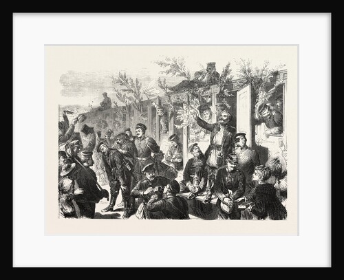 Arrival of the 17th Regiment Infantry at the Railway Station of Dusseldorf 1870 by Anonymous