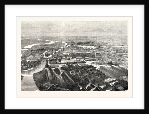 Bird's Eye View of the Fortress of Metz, Engraving 1870 by Anonymous