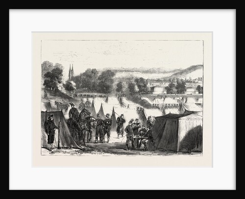 Swiss Camp at Bruderholz Near Basel 1870 by Anonymous