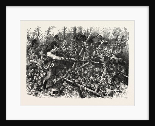 Fight Between the Bavarian Infantry, the Turcos and the Zouaves, in the Hop Fields Near Wissembourg the 4 August 1870 by Anonymous