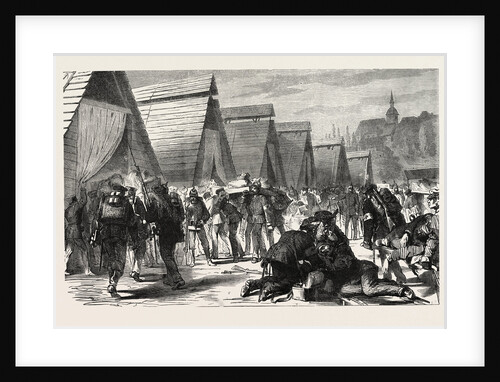Huts Ambulances Established in Soultz for Men Seriously Injured in Battle of Wissembourg 1870 by Anonymous