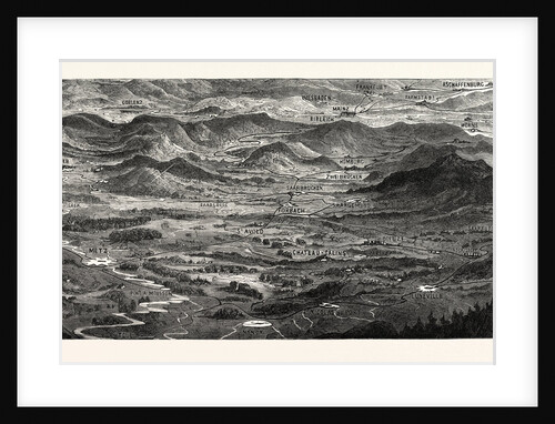 Relief Map of the Theatre of War, the Rhine Moselle, 1870 by Anonymous
