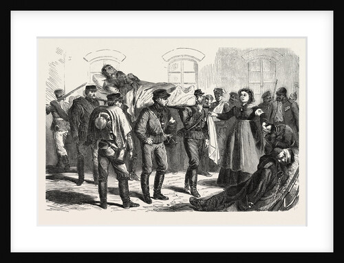 Wounded Soldiers the Station of Sarrebruck, 1870 by Anonymous