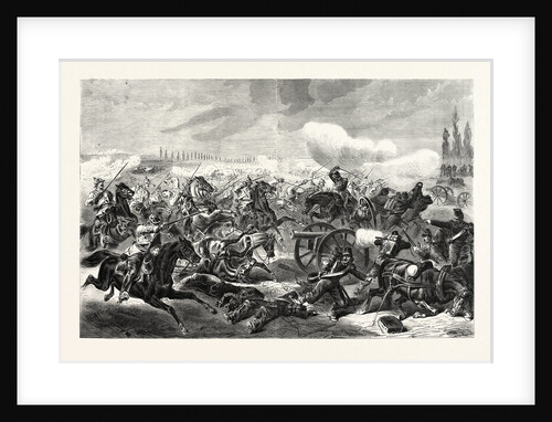 A French Battery Taken by the 7th Regiment of Prussian Mounted Cavalry Soldiers, the Battle of Mars-La-Tour on 16 August 1870 by Anonymous