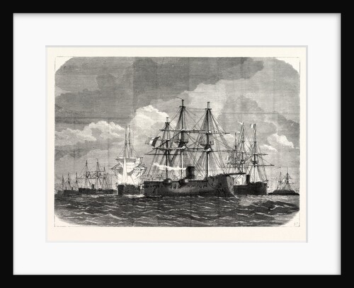 Blockade of the Baltic Sea, Armored French Fleet Near Helgoland, 11 August 1870 by Anonymous