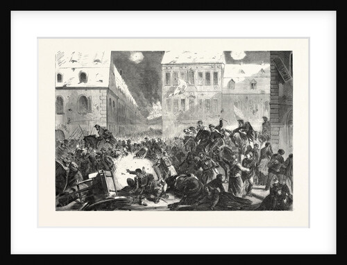 The French Leaving Mans in the Evening of January 12, 1870 by Anonymous