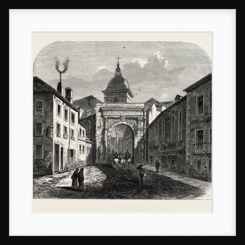 The Black Door, Besançon, Engraving 1870 by Anonymous