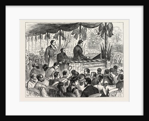 The Centennial Celebration of American Independence: The Fourth of July in Philadelphia: Mr. Richard Henry Lee Reading the Original Document of the Declaration of Independence. 1876 by Anonymous