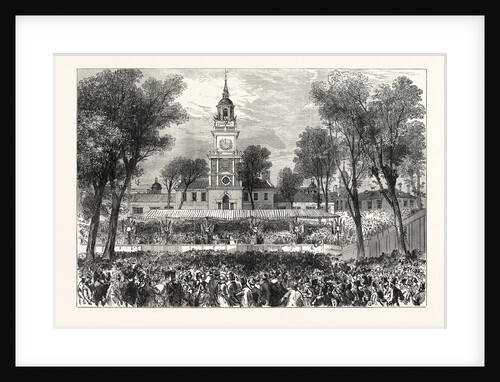 The American Centennial Festival: Independence Hall, Philadelphia, on the Fourth of July, United States of America, 1876 by Anonymous