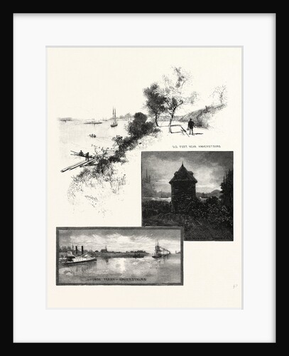 On the Banks of the Detroit, Railway Ferry, Amherstburg, Old Windmill, Sandwich, Old Fort Near Amherstburg, Canada by Anonymous