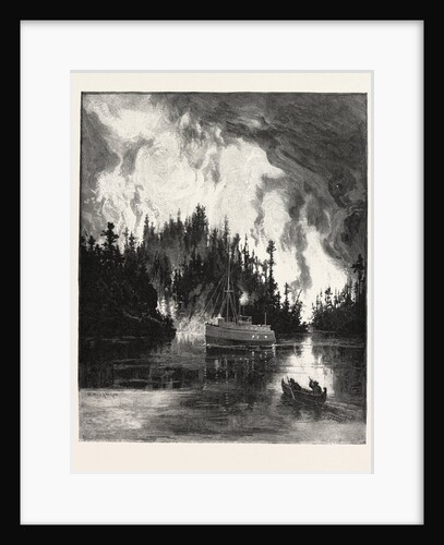 A Bush Fire by Night, Canada by Anonymous