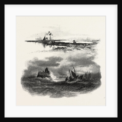 New Brunswick, Beacon Light, St. John, at Low and High Tide, Canada by Anonymous