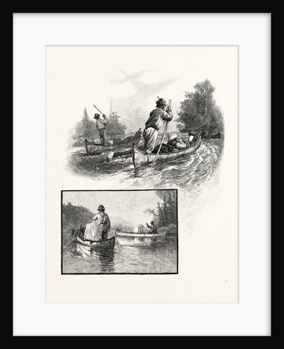 New Brunswick, Poling Up and Paddling Down, Canada by Anonymous