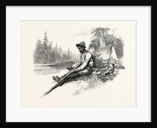 Making New Pole for Canoe, Canada by Anonymous