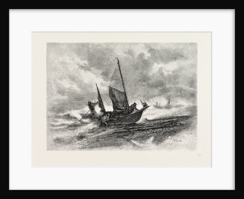 Nova Scotia, Fishermen Landing in a Gale, Canada by Anonymous