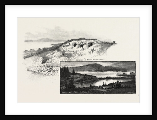 Nova Scotia, Louisburg: Remains of French Fortifications (Top); New Town from Slattery Cove (Bottom), Canada by Anonymous