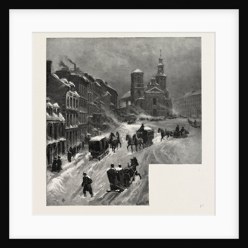 Quebec, the Basilica, from Fabrique Street, Canada by Anonymous