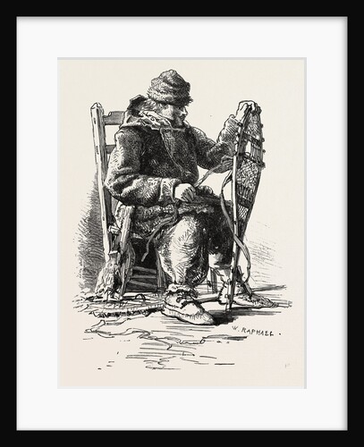 French Canadian Life, Habitant and Snow-Shoes, Canada by Anonymous