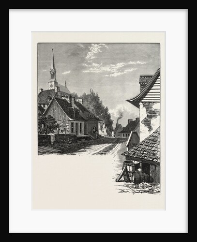 French Canadian Life, a Street in Chateau Richer, Canada by Anonymous