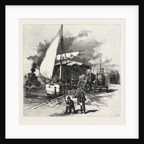 Montreal, Unloading Hay Barges, Canada by Anonymous