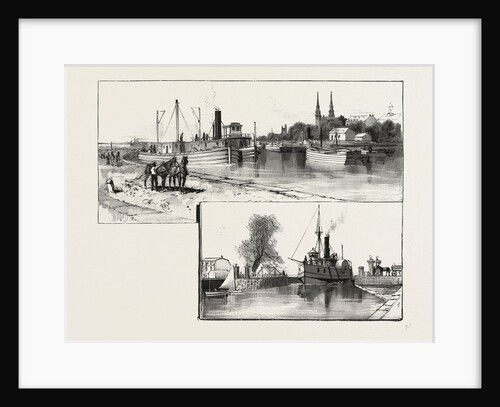 The Lower Ottawa, Canal and Locks at Lachine, Canada by Anonymous