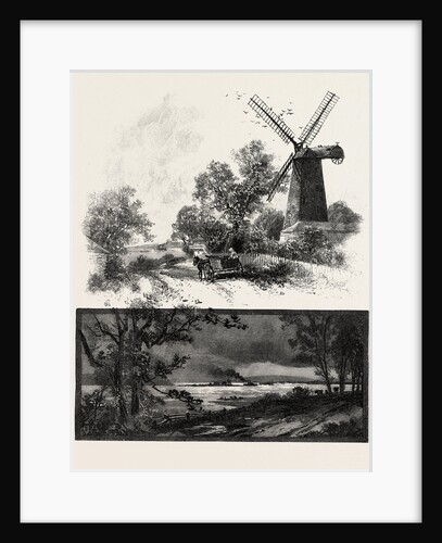 Lower Ottawa, Old Windmill on Lachine Road, and Distant View of Lachine Rapids, Canada by Anonymous