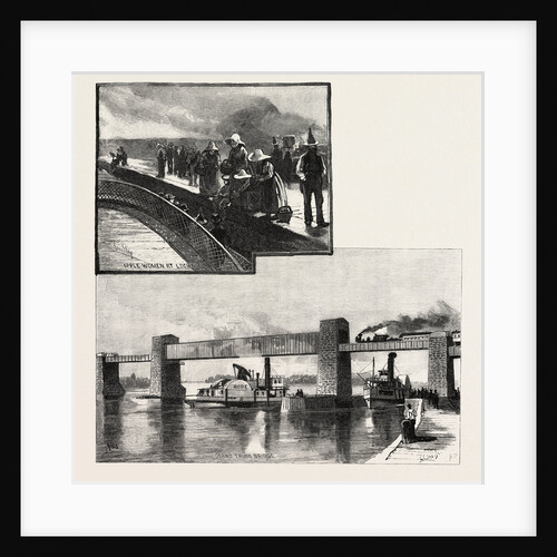 Canal Lock, and Railway Bridge at Ste. Anne's, Canada by Anonymous