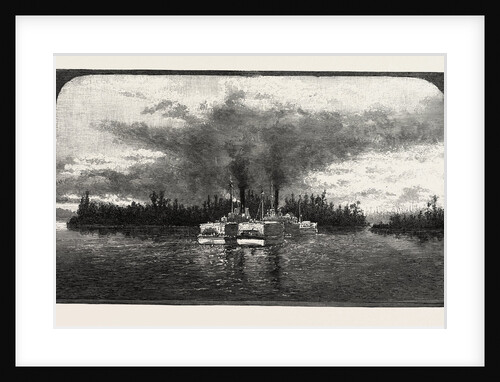 Lower Ottawa, a Tow of Lumber Barges, Canada by Anonymous