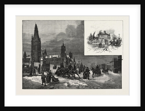 Ottawa, Wellington Street in Winter; Entrance to Rideau Hall, Canada by Anonymous