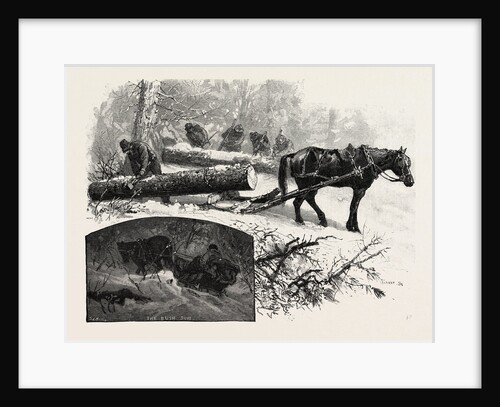 Marking Logs at Skidway, Lumbering, Canada by Anonymous