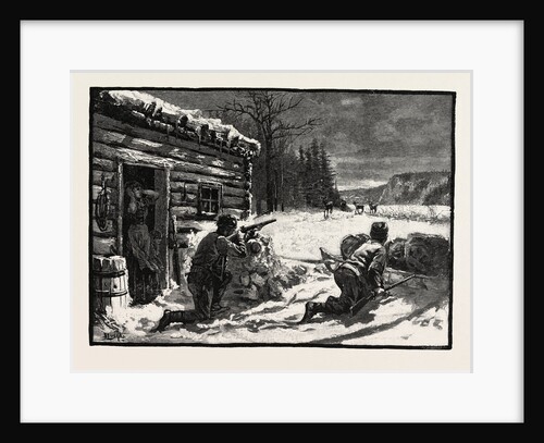 A Settler's Shanty, Lumbering, Canada by Anonymous