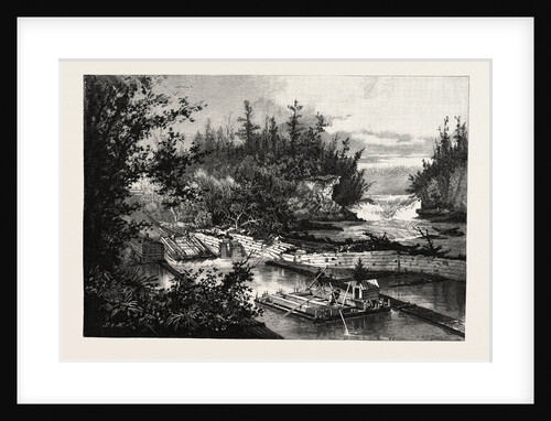 Timber Slide at the Calumet Falls, Canada by Anonymous