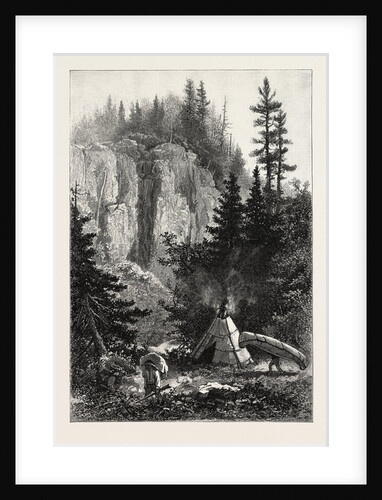 The Upper Lakes, Camping Ground at the Portage, Canada by Anonymous