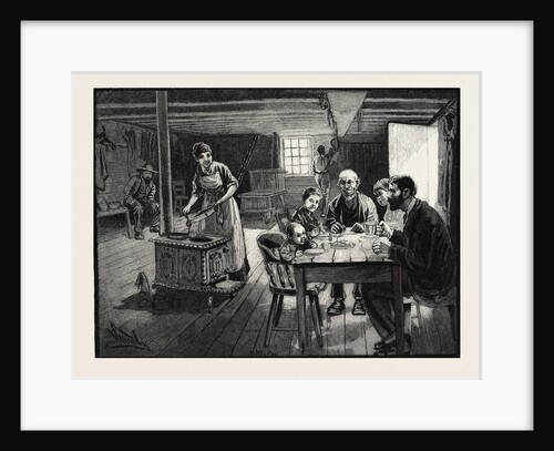 Interior of a Settler's Cabin, Canada by Anonymous