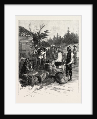 At the Portage, Hudson's Bay Company's Employes on Their Annual Expedition, Canada by Anonymous