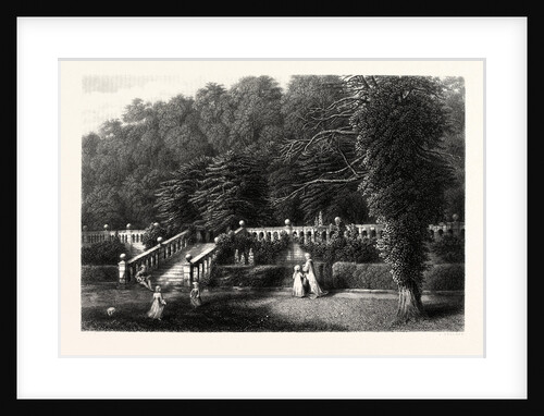 The Terrace, Haddon Hall, English Country House on the River Wye at Bakewell, Derbyshire, Seat of the Duke of Rutland by Anonymous