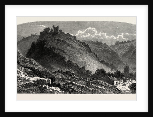 Peveril Castle, Also Castleton Castle or Peak Castle, Overlooking the Village of Castleton in the English County of Derbyshire by Anonymous